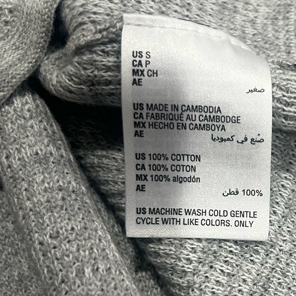 Karen Scott Heather Gray Sweater with White Accents NWT!!! - Picture 6 of 6